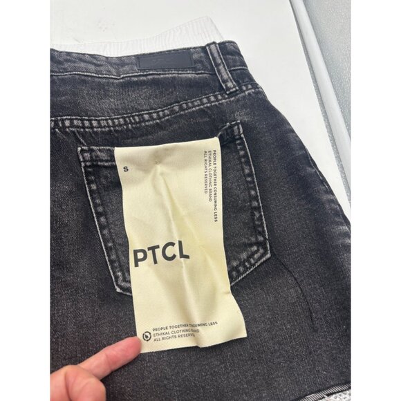 PTCL Women’s Double Waist Denim Miniskirt, Black, Sz. S - Picture 11 of 11